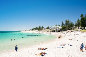A busy Cottesloe Beach, Perth, Western Australia